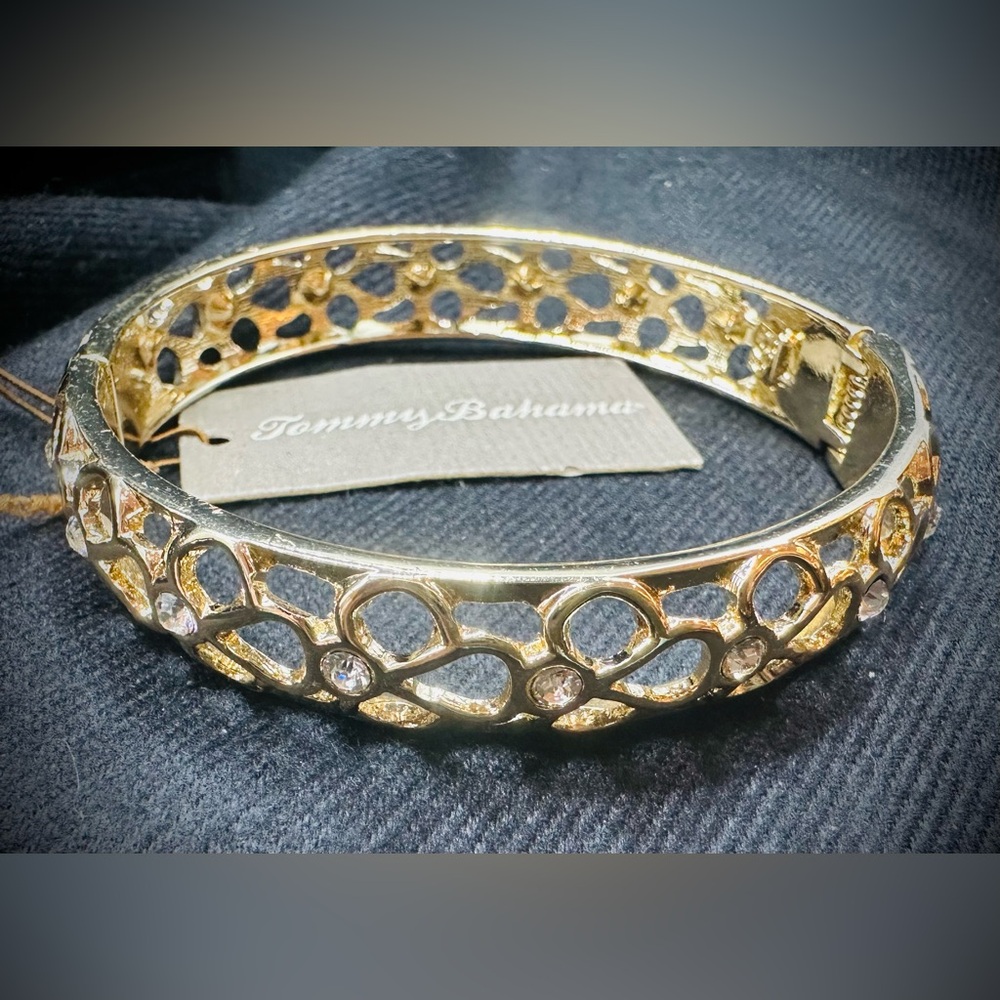 Tommy Bahama Gold Bracelet with Crystal Details